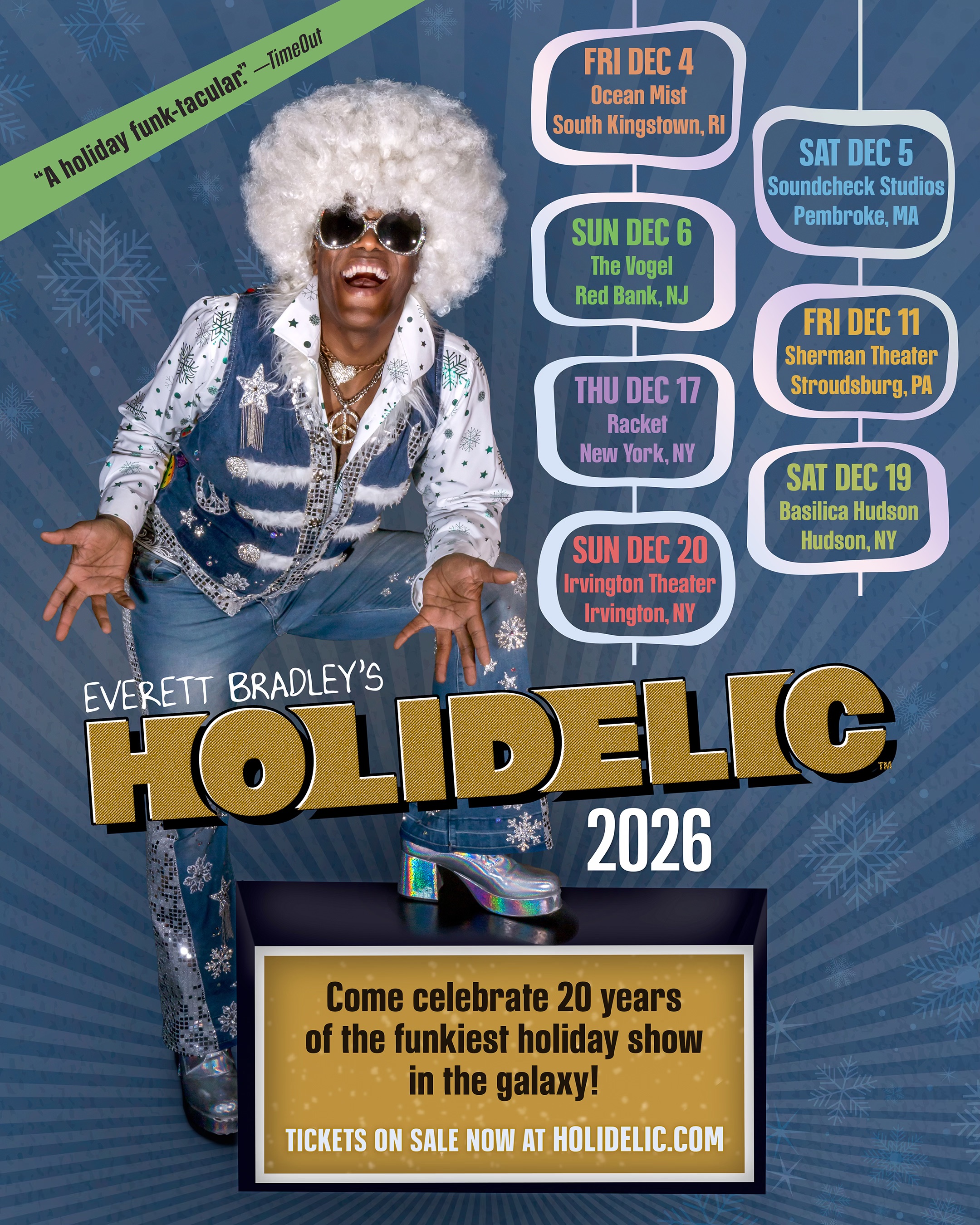 Everett Bradley's Holidelic tour poster